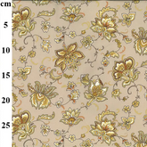 Tissu popeline 100 % coton beige à motif floral Rose & Hubble, largeur 112 cm, pour travaux manuels, couture, patchwork et confection de vêtements.